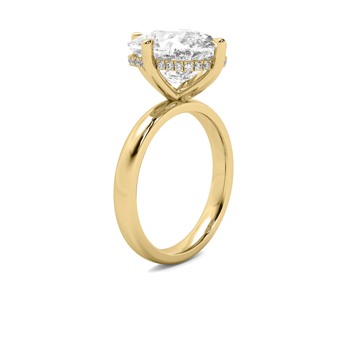 Elongated Cushion Compass Ring